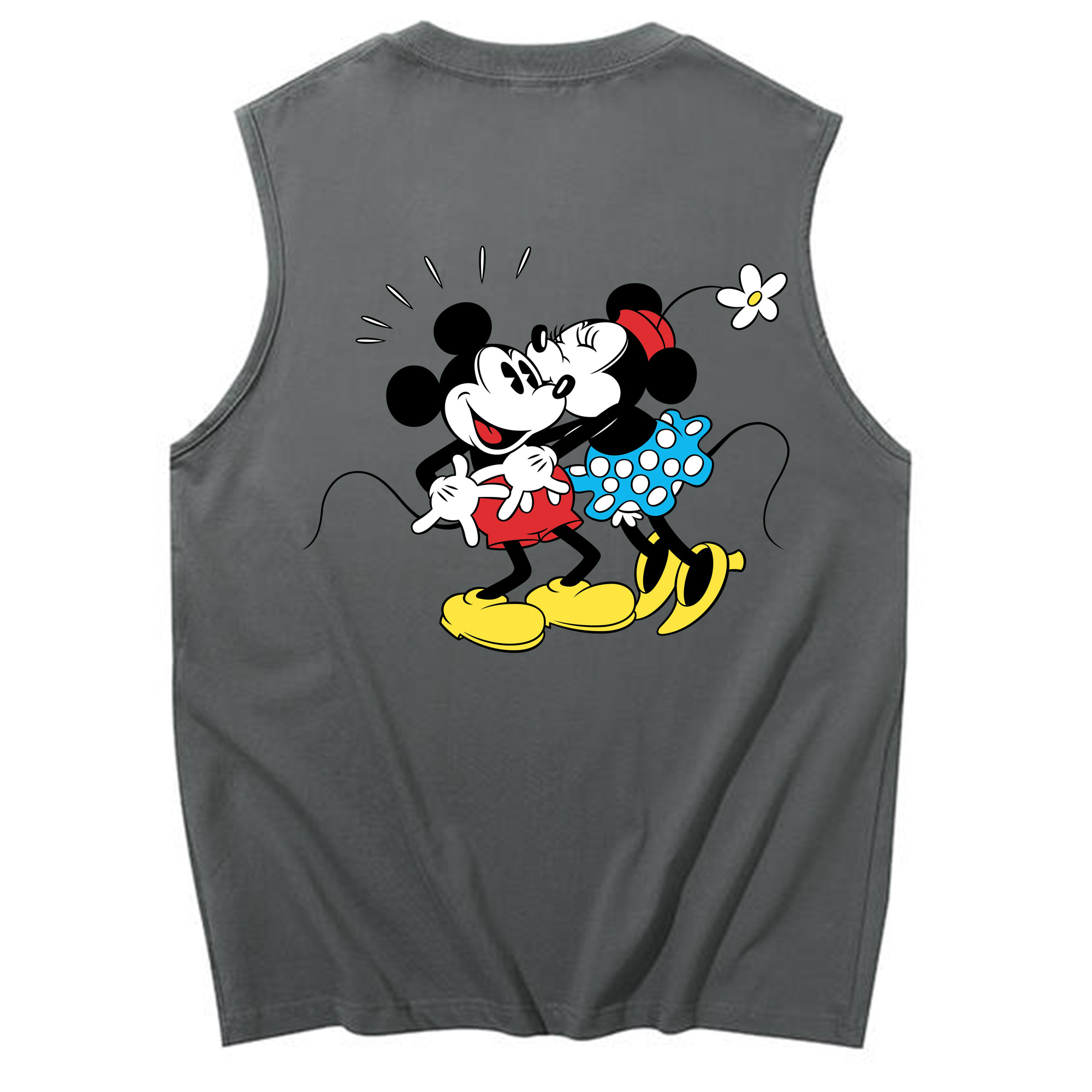 ミッキーマウス Mickey Mouse コットン100％タンクトップ（背面プリント）